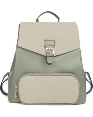 Woodland Leathers Small Backpack, School Work Rucksack Bag - Grey