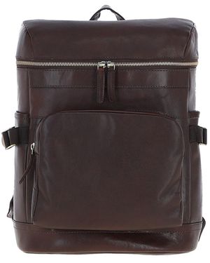 Ashwood Leather Classic Laptop Rucksack - Brown
