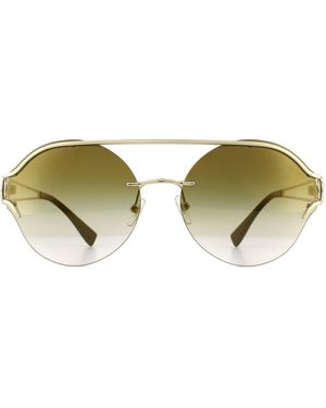 Versace Sunglasses Ve2184 12526U Pale Gradient Mirror Metal - Green