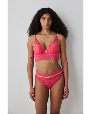 Penti Laluce Broderie Longline Bra Loves Paris Collection - Red