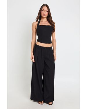 Boohoo Extreme Wide Leg Tailored Trousers - Black