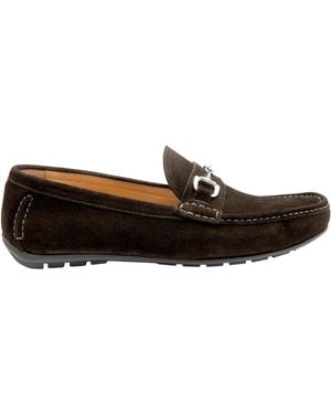 Loake Hawthorn Driver Shoe Dark Suede Cotton - Black
