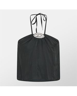 DIESEL Halter Relaxed Fit Tank - Black