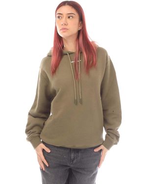 Off-White c/o Virgil Abloh Flock Chine Flower Arrow Hoodie - Brown