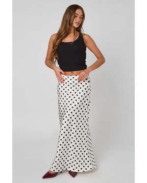 Urban Bliss Spot Maxi Skirt - Natural