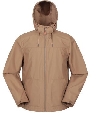 Mountain Warehouse 'Iona' Softshell Jacket With Adjustable Hood & Cuffs Breathable Activewear - Brown