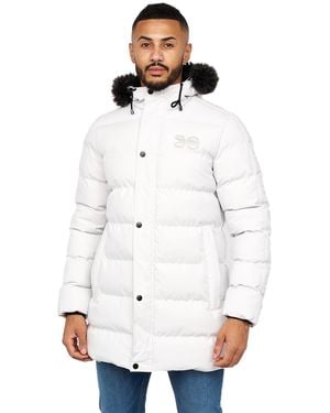 Crosshatch Daydream Parka (Putty) - White