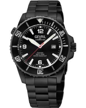 Gevril Canal Street 46603B Swiss Automatic Sellita Sw200 Watch - Black