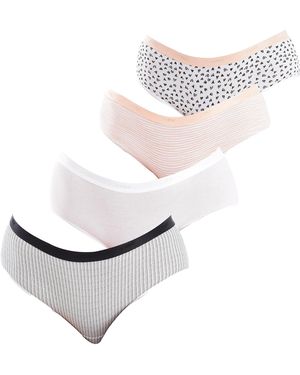 DIM Pack-4 Lot New York Culottes With Inner Lining D4C202 - White
