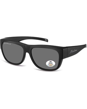 Montana Square Fit Over Matte Smoke Polarized Fo10 - Black
