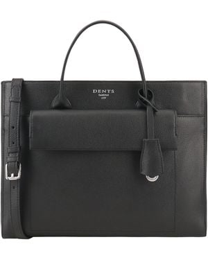 Dents Corvina Leather Shoulder Bag - Black