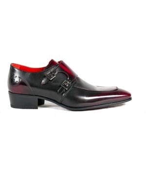Jeffery West Anderson 'Wild One' Monk Shoe Leather - Black