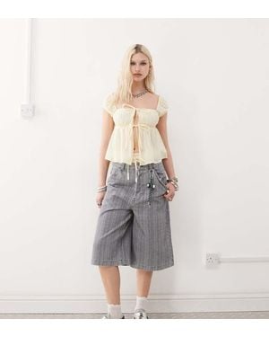 Collusion Baggy Jort - Grey