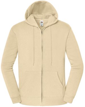 Fruit Of The Loom Adult Iconic Premium Full Zip Hoodie (Desert) - Natural