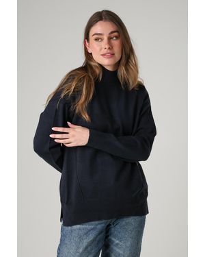 French Connection Cosy Soft Touch High Neck Seam Jumper - Black