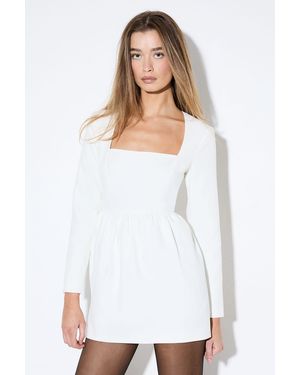 MissPap Tailored Tulip Hem Mini Dress - White