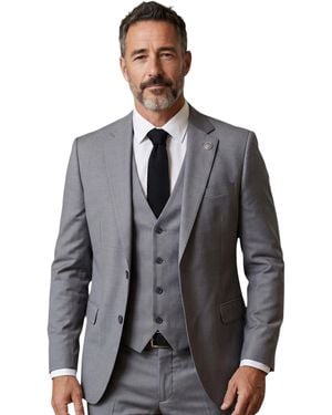 TruClothing Greymens 3 Piece Formal Classic Business Workwear Suit
