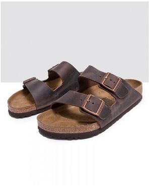 Birkenstock Arizona Oiled Leather Leoi Sandals - White