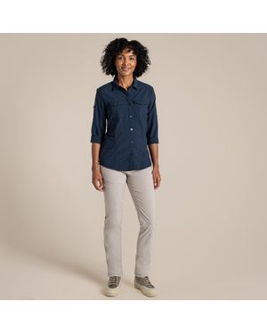 Craghoppers Ladies Adventure Iii Nosilife Long-Sleeved Shirt - Blue