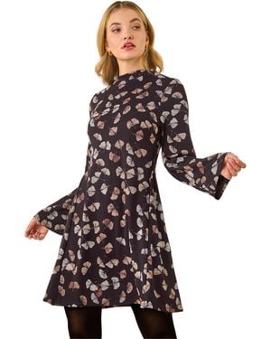 D.u.s.k Leaf Godet Hem Dress - White