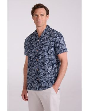 Mountain Warehouse Palm Leaf Beach Shirt (Dark) - Blue