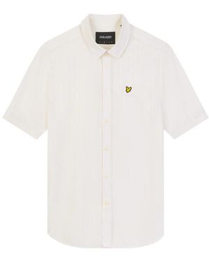 Lyle & Scott Brand Chest Logo Chalk Shirt - White