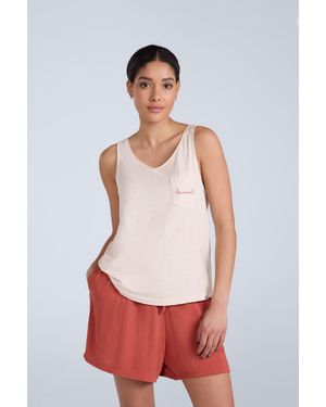 Mountain Warehouse 'Sophie' Cotton Vest Casual Relaxed Fit Lightweight Breathable Tank Top - Red