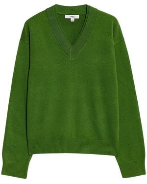 Secret Label Wool Blend V-Neck Jumper - Green