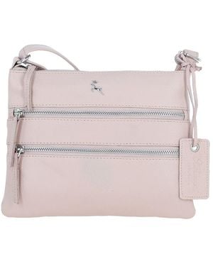 Ashwood Leather 'Ayr' Real Crossbody Bag - Pink