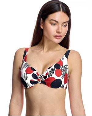 Ory Slimming Bikini Top With V-Neck W260832 - Red
