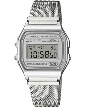 G-Shock Collection Vintage Watch A158Wem-7Ef Stainless Steel - Metallic