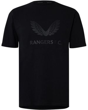 Castore Rangers Fc R Logo Regular Fit T-Shirt - Black