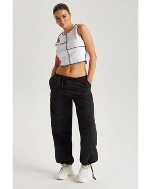 Urban Bliss Contrast Stitch Trouser - Blue