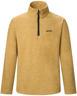 Regatta Thompson Marl Half Zip Fleece Jacket (Wood) - Yellow