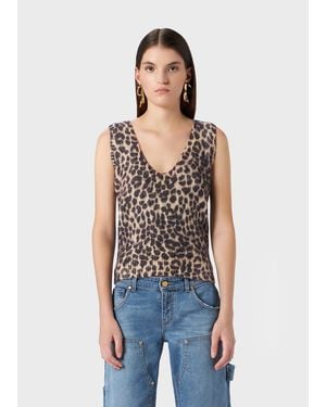 Blumarine Multicolour Alpaca Polyamide Knit - Blue