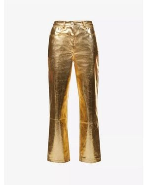 Amy Lynn Amylynn Lupe Metallic Patterned Straight Trousers
