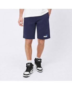 PUMA Ess+ 2 Col Shorts Cotton Short 586766 - Blue