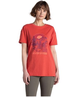 Craghoppers Ladies Yago Mountain T-Shirt (Compote) - Red