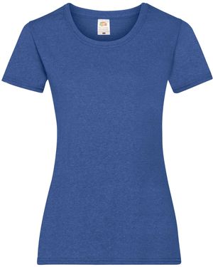 Fruit Of The Loom Ladies/ Lady-Fit Valueweight Short Sleeve T-Shirt (Pack Of 5) (Retro Heather Royal) - Blue