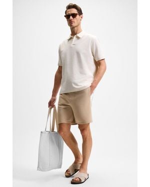 Grimelange Mid Waist Straight Leg Sweat Shorts - White