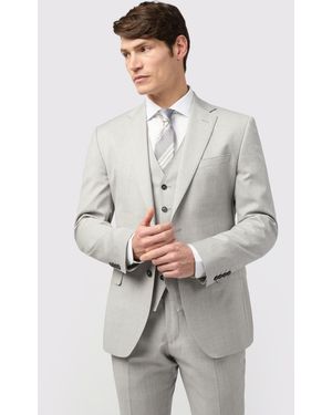 Alexandre Silver Label Tailored Fit Italian Twill Jacket Wool - Grey