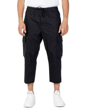 Antony Morato Cropped Cargo Trousers With Pockets - Black