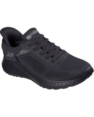 Skechers Bobs Sport Squad Chaos Solid Step Textile Dark Trainers - Blue