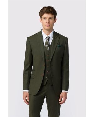 Antique Rogue Single Breasted Two Button Slim Fit Suit Jacket - Green