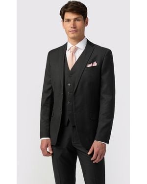Antique Rogue Slim Fit Charcoal Jacket - Black