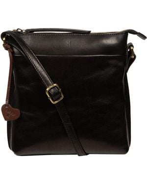 NiNa Amora 'Lavinia' Leather Cross Body Bag - Black