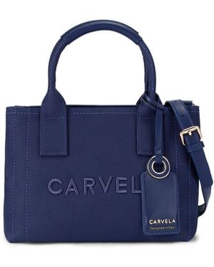 Carvela Kurt Geiger Canvas Lidia Micro Tote Bag - Blue