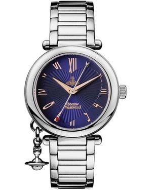 Vivienne Westwood Vv006Nvsl Ladies Orb Watch - Blue