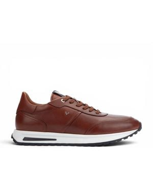 Infinity Leather Martinelli Trainers Trainer Lace-Up Shoes - Red
