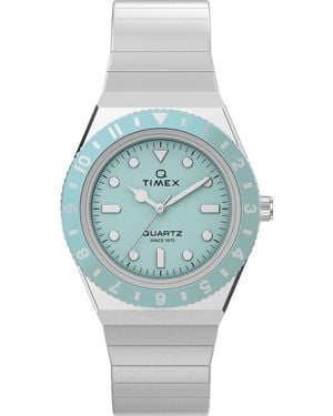 Timex Q Sport Watch Tw2Y77300 Stainless Steel - Blue